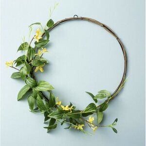13.5" Faux Forsythia Flower Wreath - Hearth & Hand with Magnolia